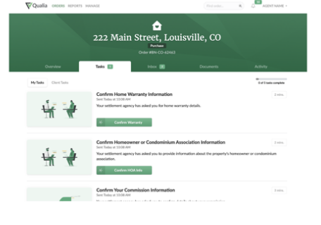 Qualia Interface Qualia Connect For Real Estate Professionals - Simple Title